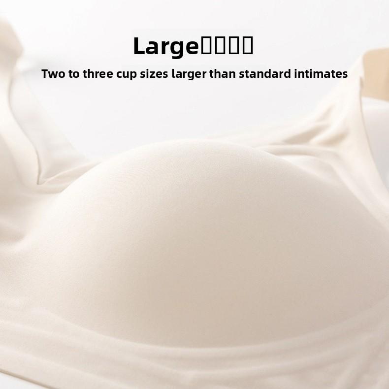 Plus Size Mesh Bandeau Bra, Jelly Strip Full Bust Minimizer Side Gathering Anti-Slip Seamless Tube Bra