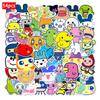 54 Cute Cartoon Tamagotchi Stickers for Skateboards, Stationery, and Notebooks - DIY Decorative Set