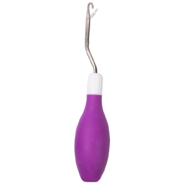 Ohnutý uzamykatelný hák Pletací nástroj na výrobu koberců, Uzamykatelný háček Háčkovací jehla s uzamykáním pro pletený řemeslný projekt