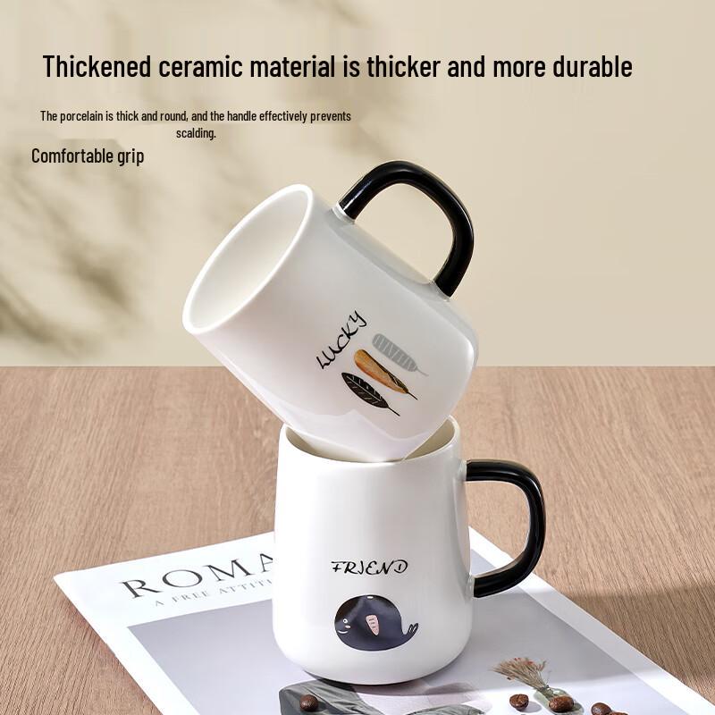 Niedliche Delfin-Keramiktasse mit Deckel und Löffel