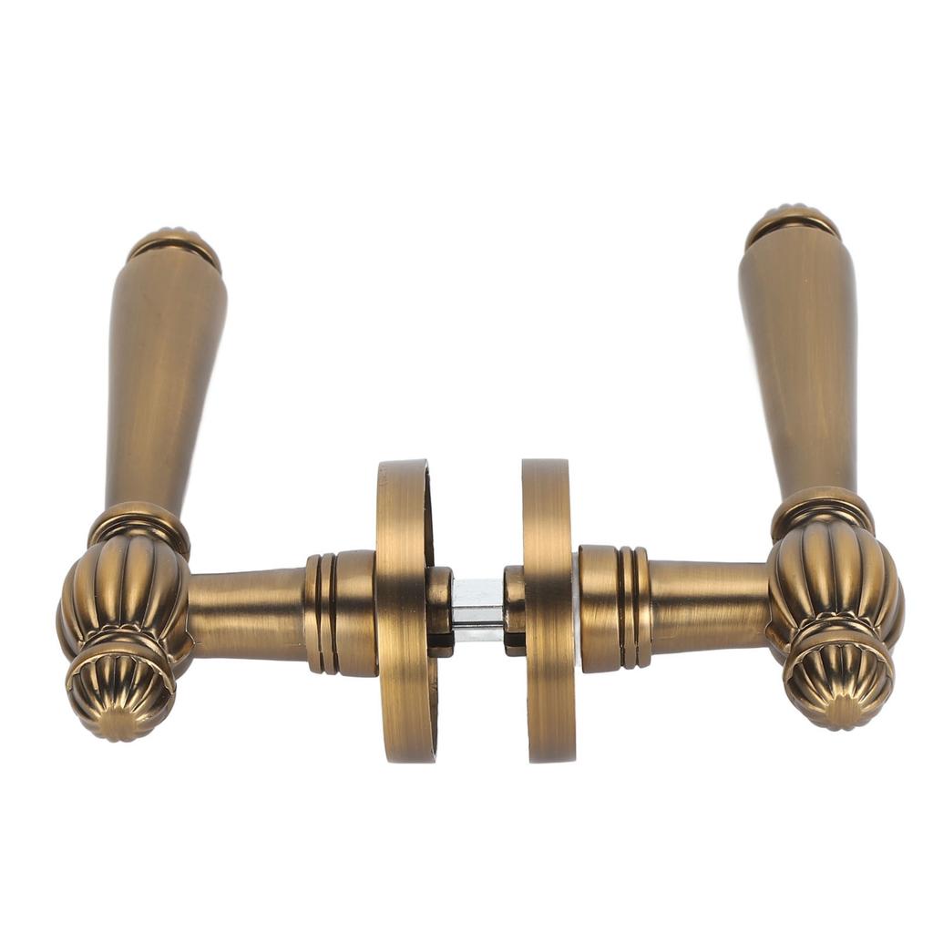 Bronze Door Handle Lock Quiet Copper Core Retro Door Handle Lock for Bedroom Living Room