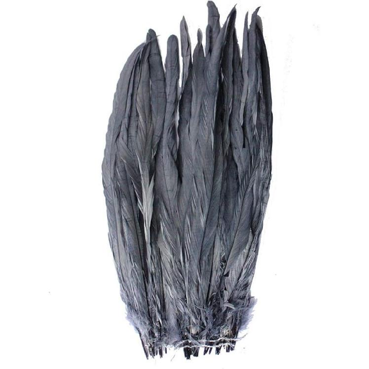 Nature Rooster Coque Tails Feathers Costume Craft Decoration 12-14inch Pack of 25 (black)