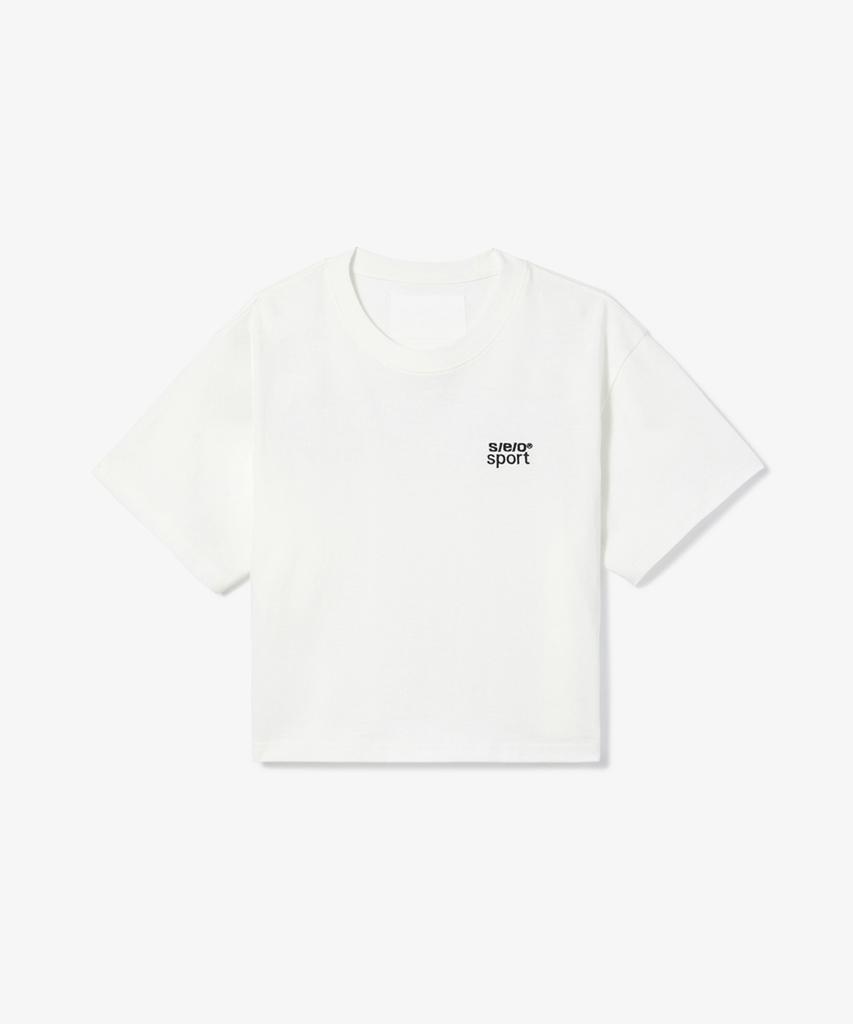 SIO S/E/O Logo Cropped Tee_Ivory
