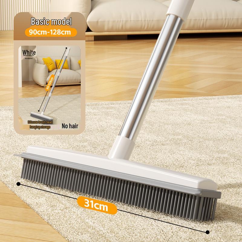 Stainless Steel Silicone Bathroom Floor Brush - No Dead Angle Grout Cleaning Tool