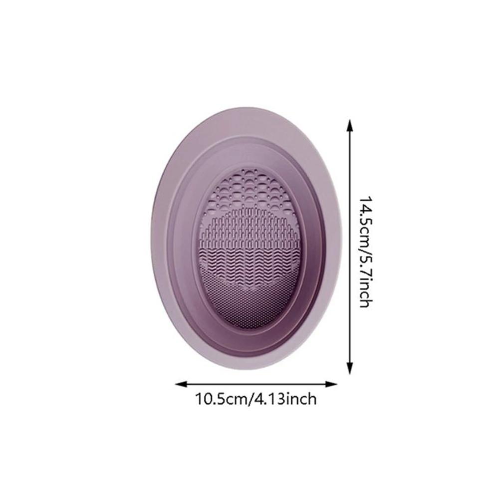 Makeup Brush Puff Cleaning Bowl Silica Gel Foldable Portable Beauty Egg Cleaning Tool For Women
