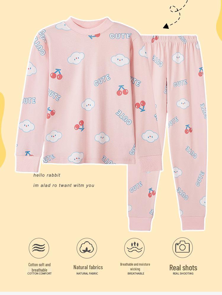 Kids' Autumn-Winter Cotton Thermal Underwear Set – Class A Boys & Girls Pajamas