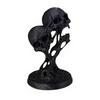 Jijijing Integrated Molding Process Figure, 3D Printed Double Skull Art Ornament, Abstract Fluid Statue, Dark Style Decoration for Living Room