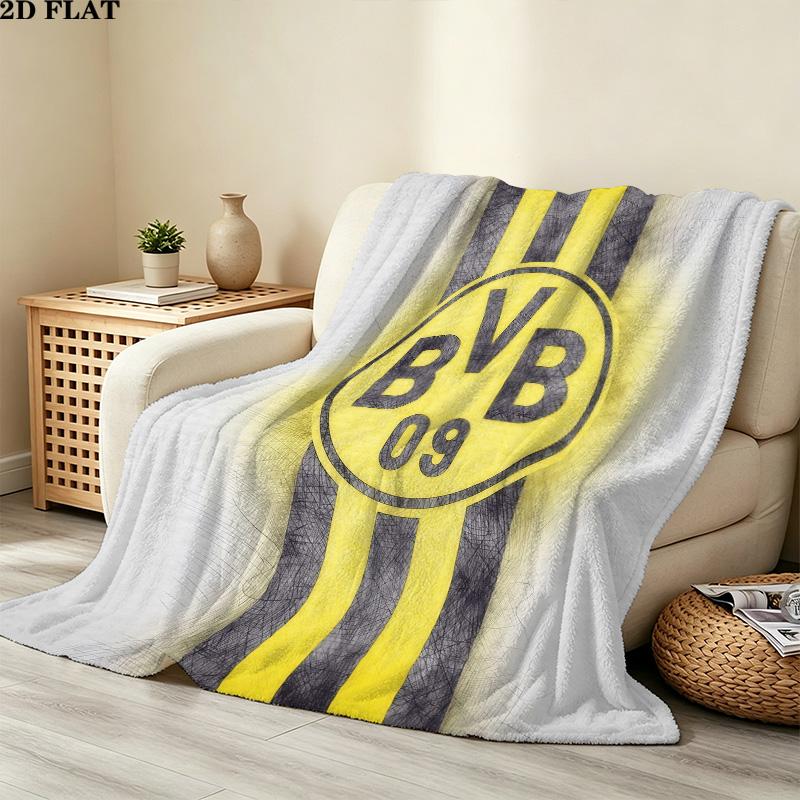 BVB 09 Flanelldecke, Hohe Qualität, Bequem für alle Jahreszeiten, Heimdekoration, Wärme und Komfort