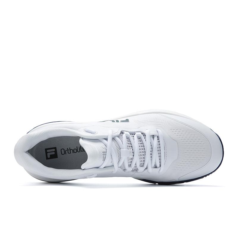 Fila Cushioning Abrasion Resistant Breathable Coverage Lightweight Low Top Tennis Shoes Men's White A12M611501FWT
