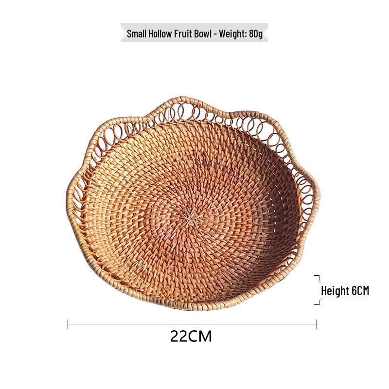 Hand-Woven Vietnamese Autumn Vine Tea and Snack Plate