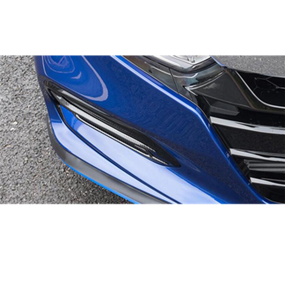 2x Car Front Fog Lamp Light Cover Trim Carbon Fiber Style For 18-20 Honda Accord