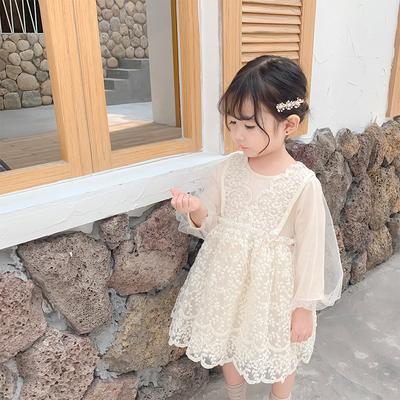 Spring and Autumn Children's Dress Baby Girls' Princess Dresses, Children's Long Sleeve Lace Dresses