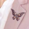 Motýlí tvar brož korsáž třpytivá dekorace dárek pro ženy dívky módní kamínkový doplněk na Vánoce, svatbu, narozeniny