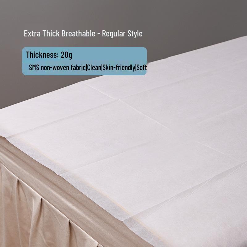 Oil-Proof Disposable Bed Sheets for Beauty Salon and Physiotherapy - Thickened with Hole, Pack of 100.