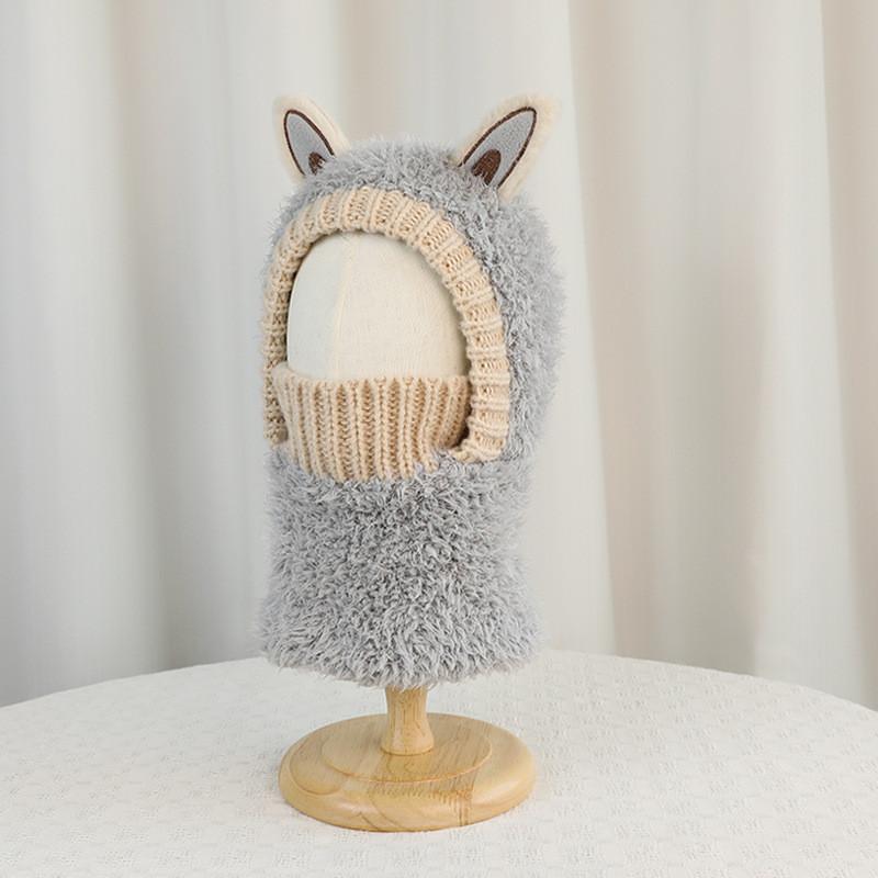 Kids Winter Knit Hat With Plush Ear Protection For Cold Weather Outdoor Fun