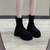 Women's Thin Fashion Versatile Soft Elastic Comfortable Ankle Boots Shock Absorption Non-slip Casual Sports Martin Boots