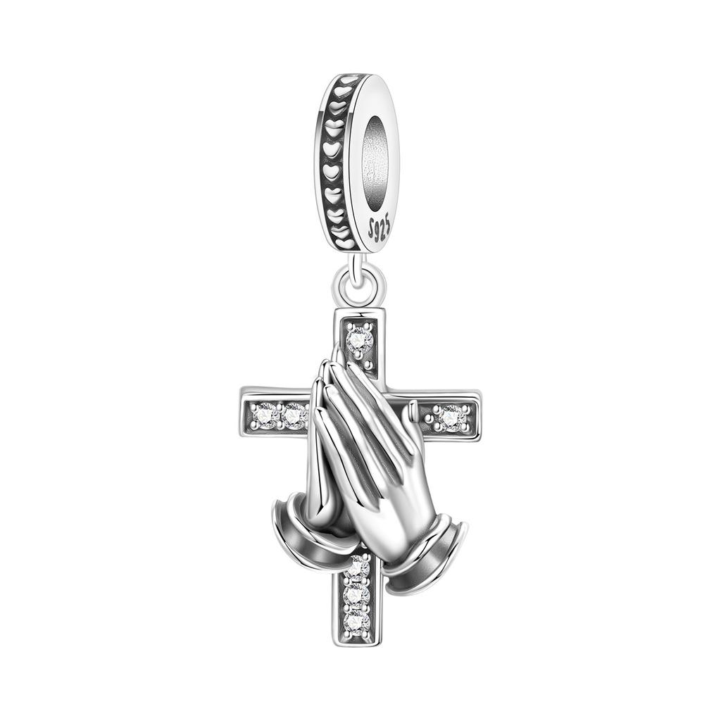 925 Silver Jesus Character Religious Symbol Pendants Bracelet Charms Fit Jewelry Party Beads DIY Fine Gifts Accessory