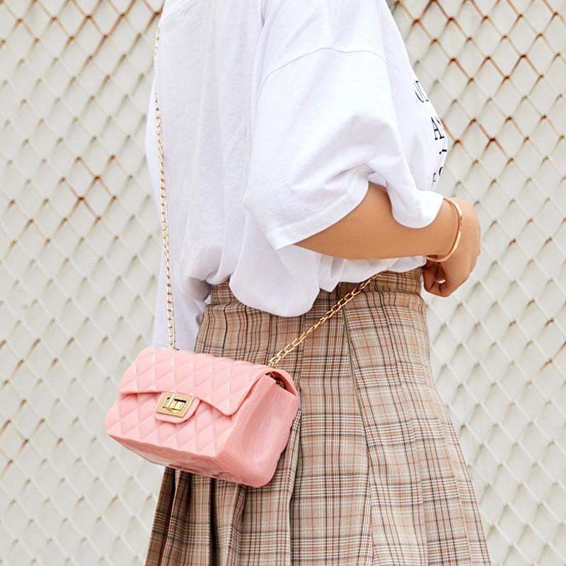 Argyle Jelly Small Handbag 2024: Fashionable & Versatile Shoulder Chain Bag for Women
