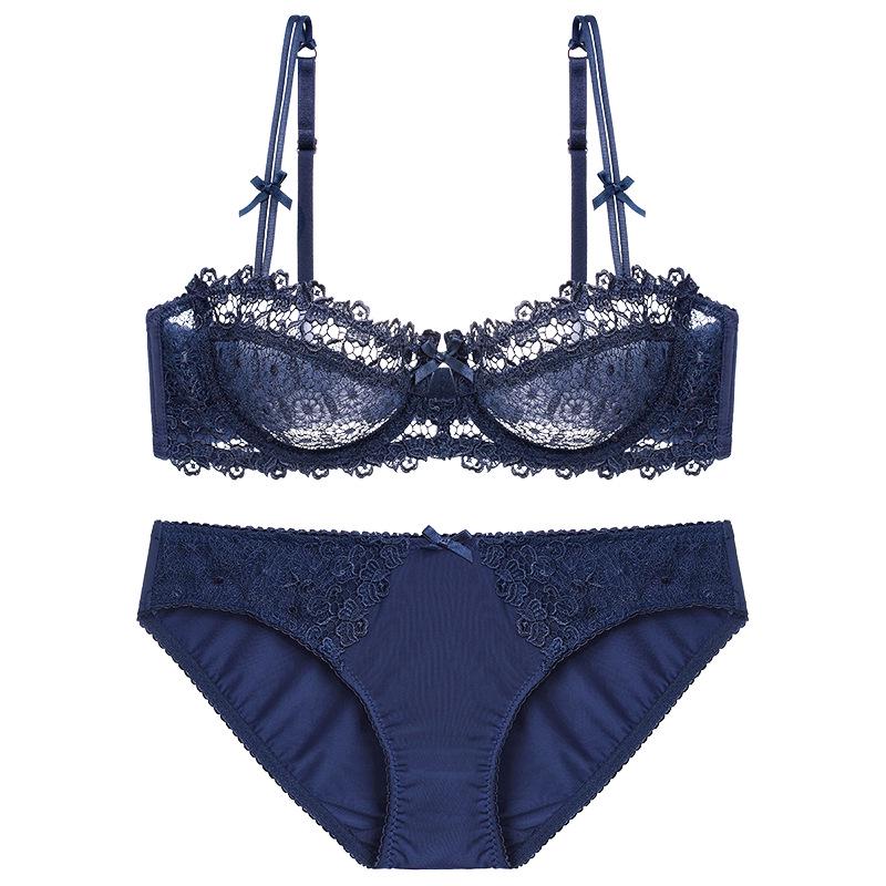 Sexy Lace Bra Set Ultra-thin Ladies Underwear Set اشتريه بسعر