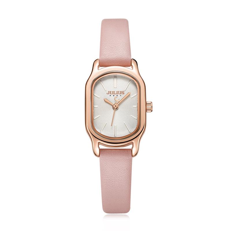 New Lady Women's Watch Japan Quartz Elegant Small Fashion Simple Hours Real Leather Bracelet Clock Girl Birthday Gift Julius Box
