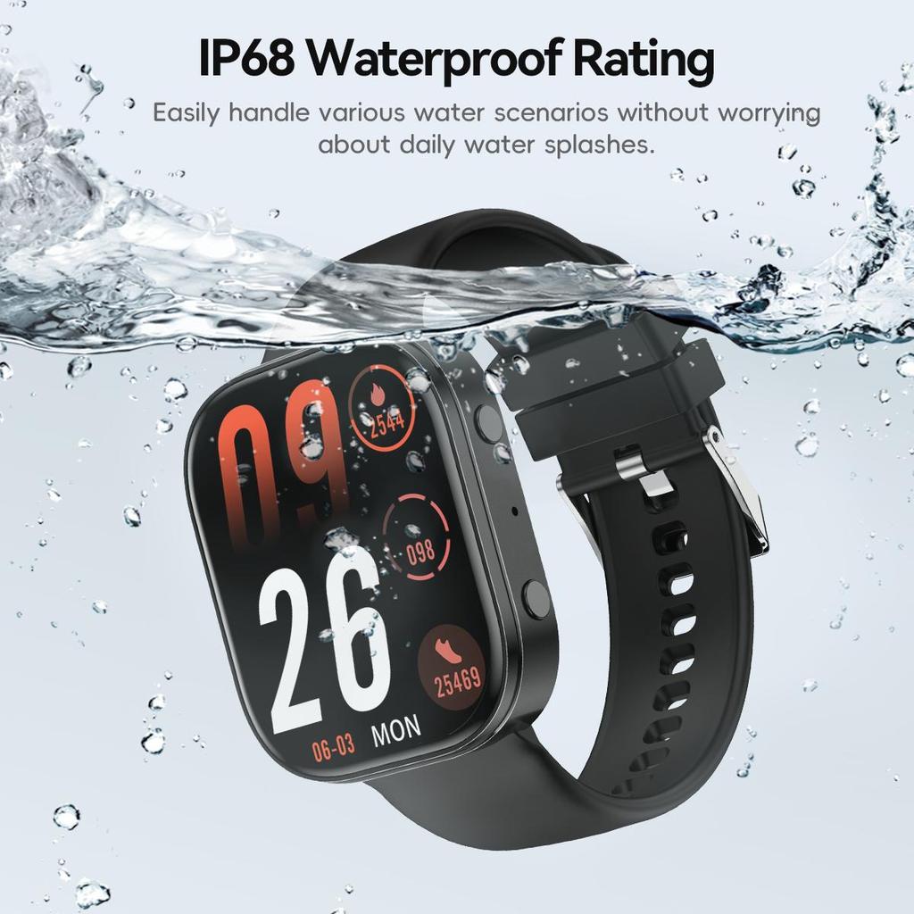 Smart Watch for Men, 120 Sports Modes Smartwatch IP67 Waterproof, Sleep Monitor, Bluetooth Call & Music Control Fitness Watch for Android/iPhone