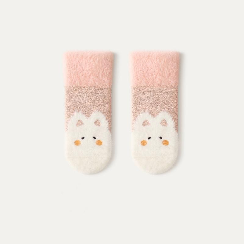 Winter Baby Plush Socks Thick Fleece Looped Floor Sock Cute Cartoon Newborn Warm Thermal Sock Indoor Children
