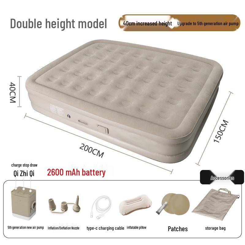 W pełni automatyczny, nadmuchiwany materac do namiotu kempingowego – bardzo gruba mata do spania na zewnątrz