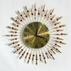 Black Golden Retro Style Wall Clocks Circular Raindrop Metal Ironwork Background Home Furnishings Living Room Bedroom Decorate