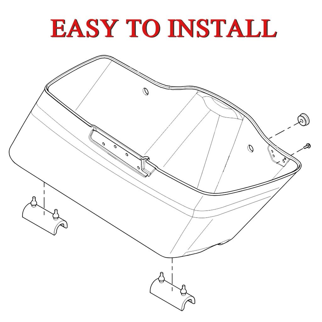 WOWTK Hard Saddle Bag Rubber Grommet & Support Cushion Mount for Harley Touring 2014-2025