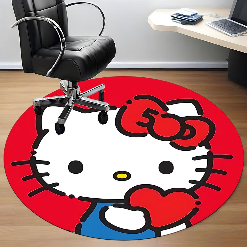 1pc Hello Kitty Chair Carpet for Office, Non slip, Soft and Durable Office Rug for Interior Decoration