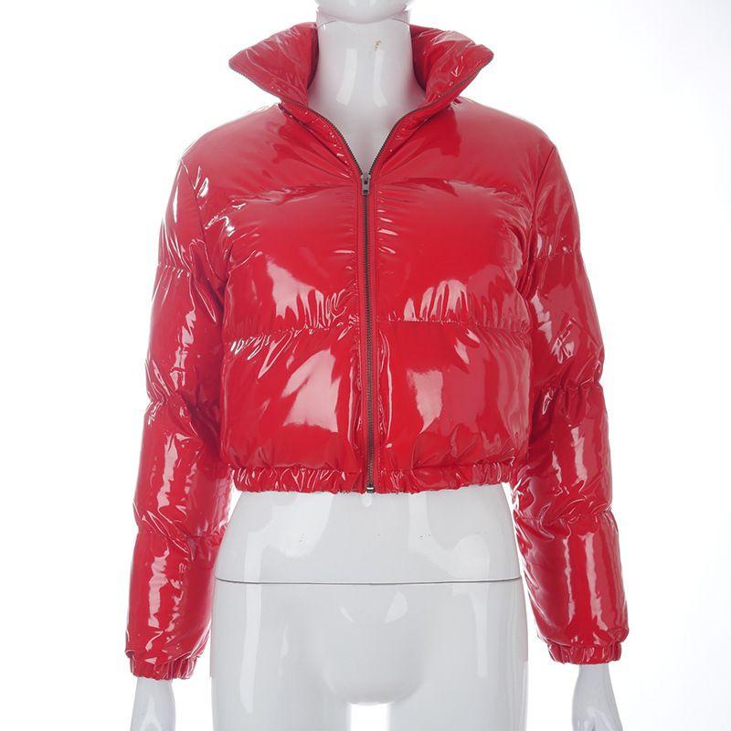 Solid Color Long Sleeve Short Zip Coat Solid Long Sleeve Short Zip-up Outerwear