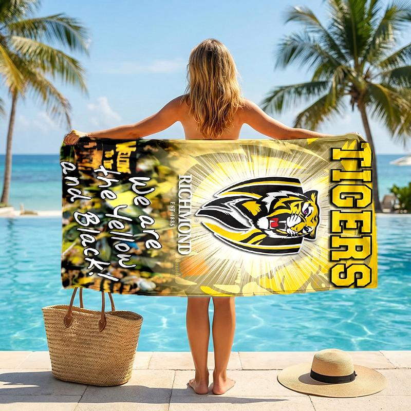 Richmond Tigers Fashion Beach Towel: Ideal for Summer Adventures Soft, Absorbent and Quick Drying Suitable for Swimming and Bathing