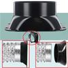 Black ABS Wall Flange Adapter Air Ventilation Duct Fan Hose Connector for Kitchen Hood Ventilator Pipe Connecting Exhaust Outlet