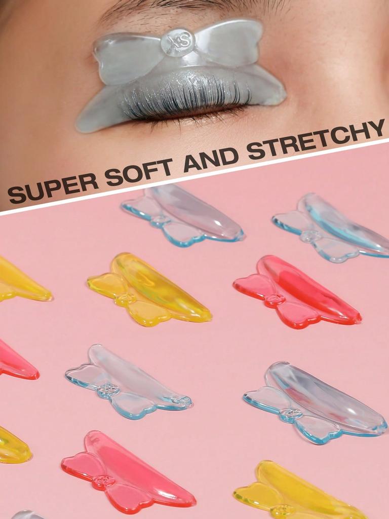 5 Pairs Cute Ribbon Shaped Eyelash Lift Rods for Eyelash Curl and Lifting, Reusable Silicone Eyelash Rods for Eyelash Permanent