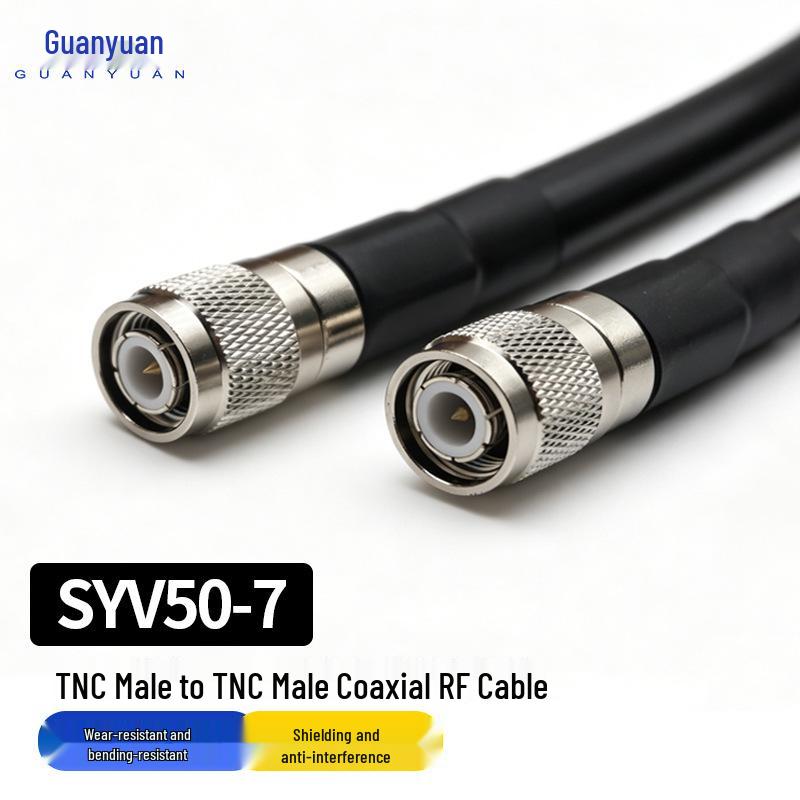 Guanyuan Coaxial TNC Male-to-Male RF Extension Cable SYV50-7