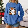 Damen Mode Lässiger Halloween bedruckter Pullover