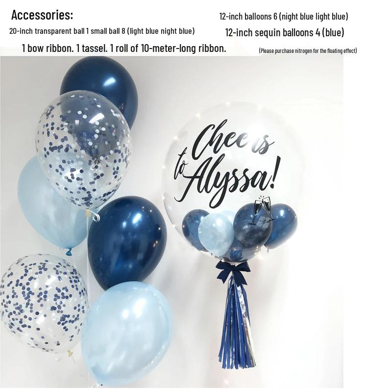 Creative Transparent Bobo Ball Holiday Balloon Set for Kids' First Birthday Party