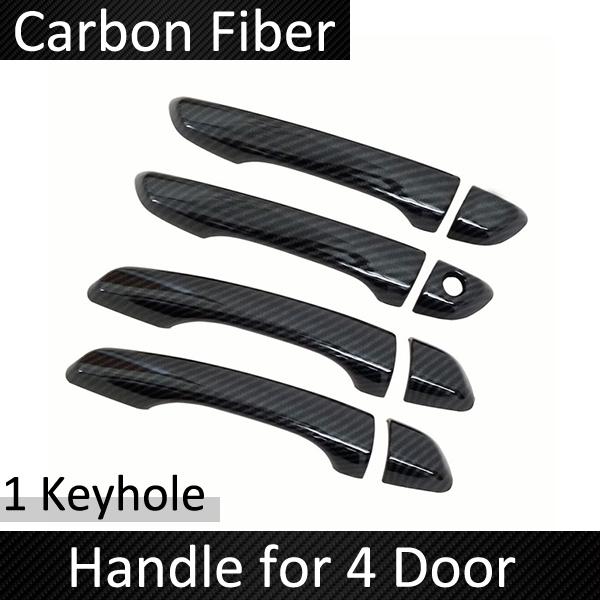 For Opel Corsa F     Carbon Fiber Outer Door Handle Cover Car Decoration Protective Accessories Styling Stickers