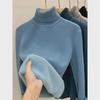 Women's High Collar Fleece Sweater - Thickened Velvet, Fashionable Autumn/Winter Top