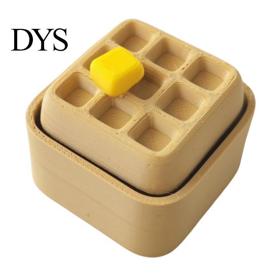 Window Ornament Keychain Pendant, Decorative Mechanical Balance Figurine, 3D Printed Stress Relief Fidget Toy Toy, Waffles Charm Desktop