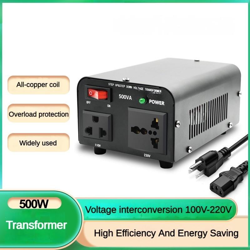 Household Voltage Transformer 110V to 220V Step Up & Down Transformer Portable Supply Voltage Converter