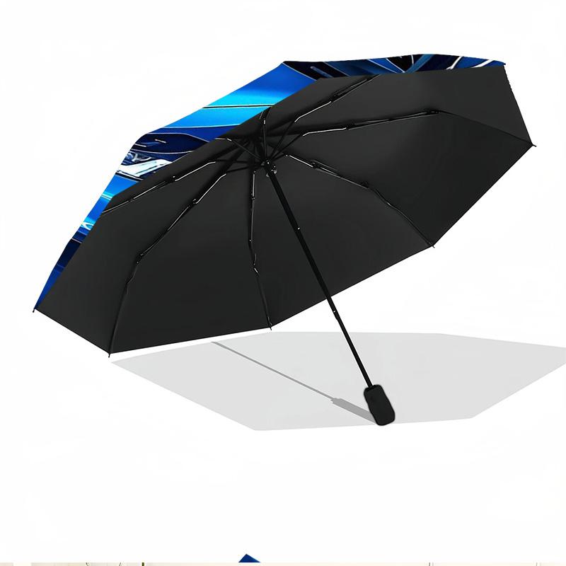 Sports car Print Automatic Open Close Umbrella, Portable Foldable Umbrella, for Outdoor Commute Camping Trip, Ideal Birthday Gift