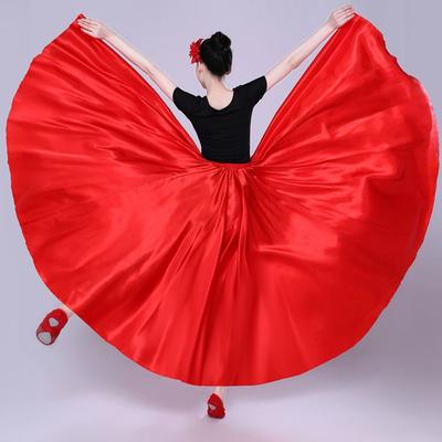 Smooth Gypsy Women Skirt Polyester Belly Dance Dress Fashion Spanish Flamenco Skirt  Women