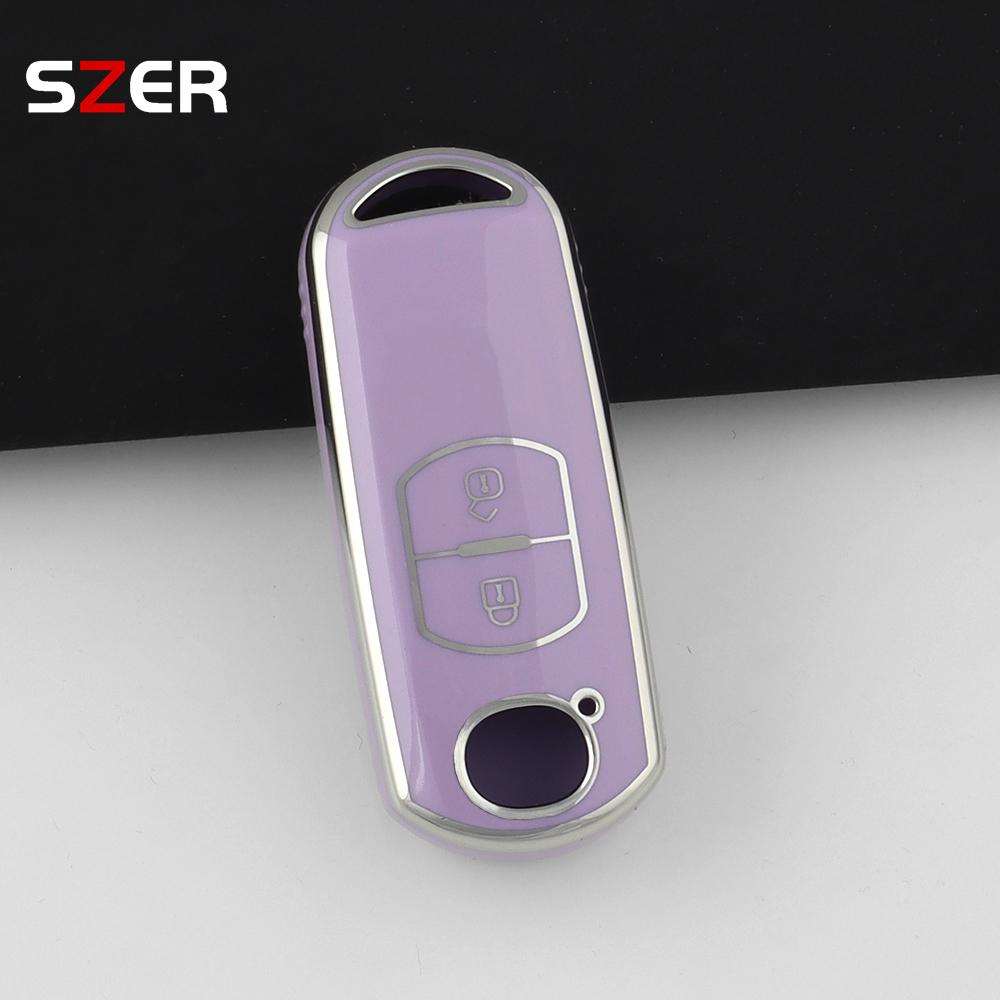 2 3 Buttons Tpu Car Key Case Cover For Mazda 2 3 5 6 Bl Bm Gj Atenza Axela Demio Cx-3 Cx3 Cx-5 Cx5 Cx7 Cx-9 Cx8 Fob Accessories