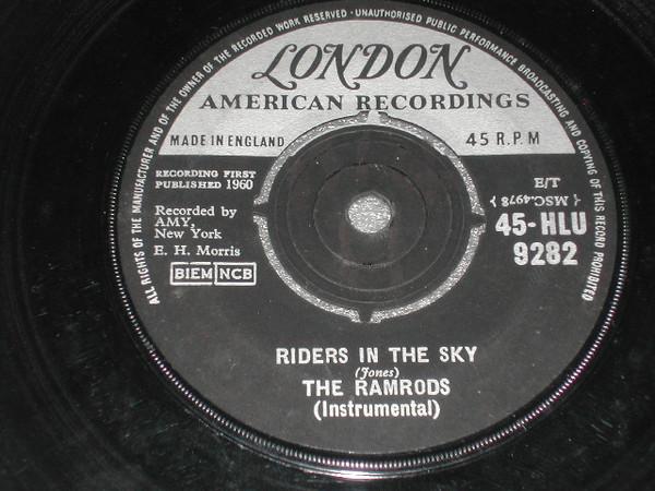 

7inch Record RAMRODS - Riders In The Sky 45HLU9282 London Records, 1961 UK Rock Used