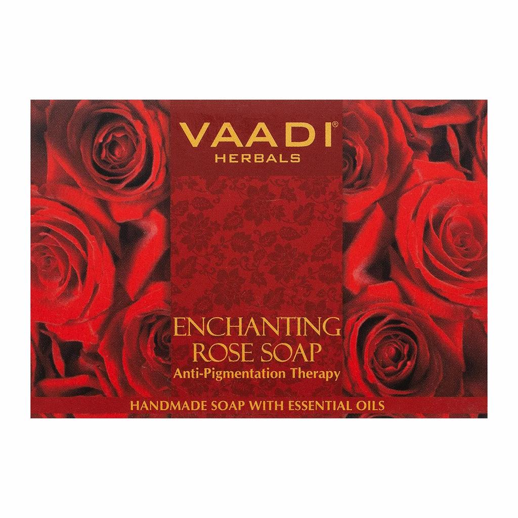 Soap Against Pigmentation with Rose (75 G), Enchanting Rose Soap Anti-Pigmentation Therapy Vaadi Herbals