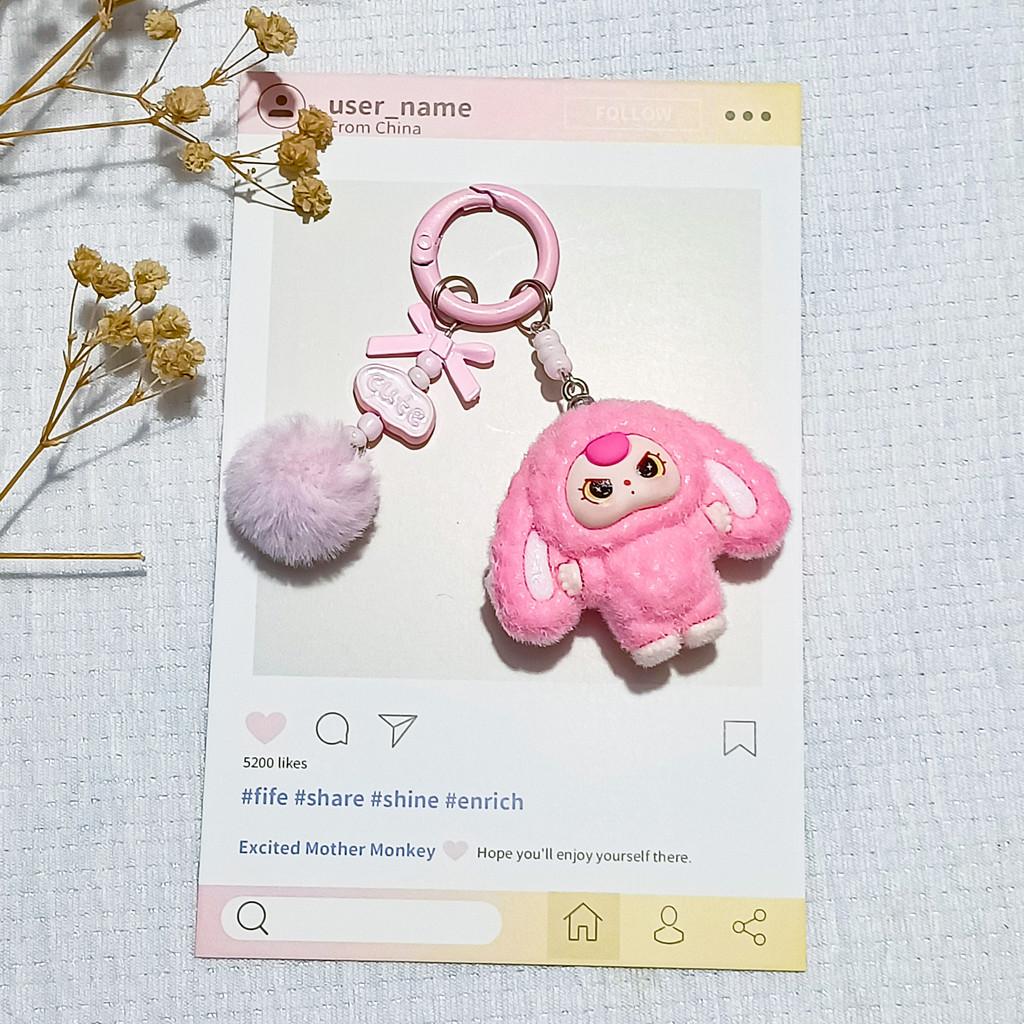 Cartoon Keychain With Plush Felt Material For Kids School Bag Decor