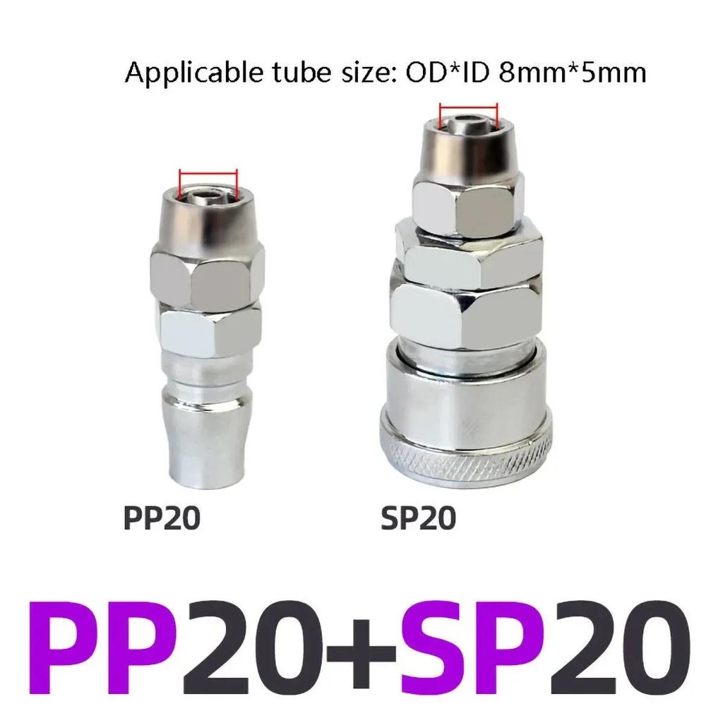 SM20 Fittings Air Line Hose Fittings SF20 SM20 SP20 Zinc Plated Air Line Hose Fittings PF20 PP20 Spring Loaded
