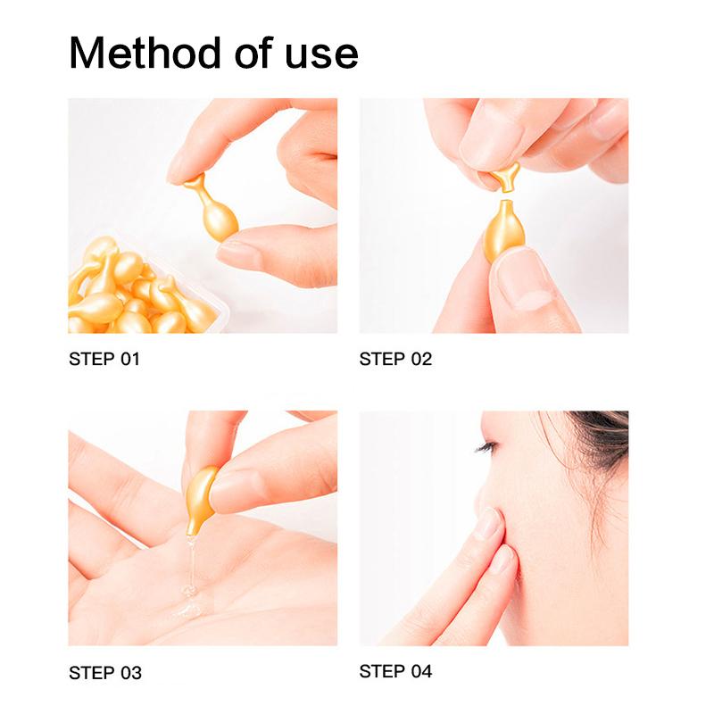 SADOER Evening Primrose Vitamin E Face Cream Capsule - Deeply Hydrating & Moisturizing Serum for All Skin Types 30 Capsules/bottle
