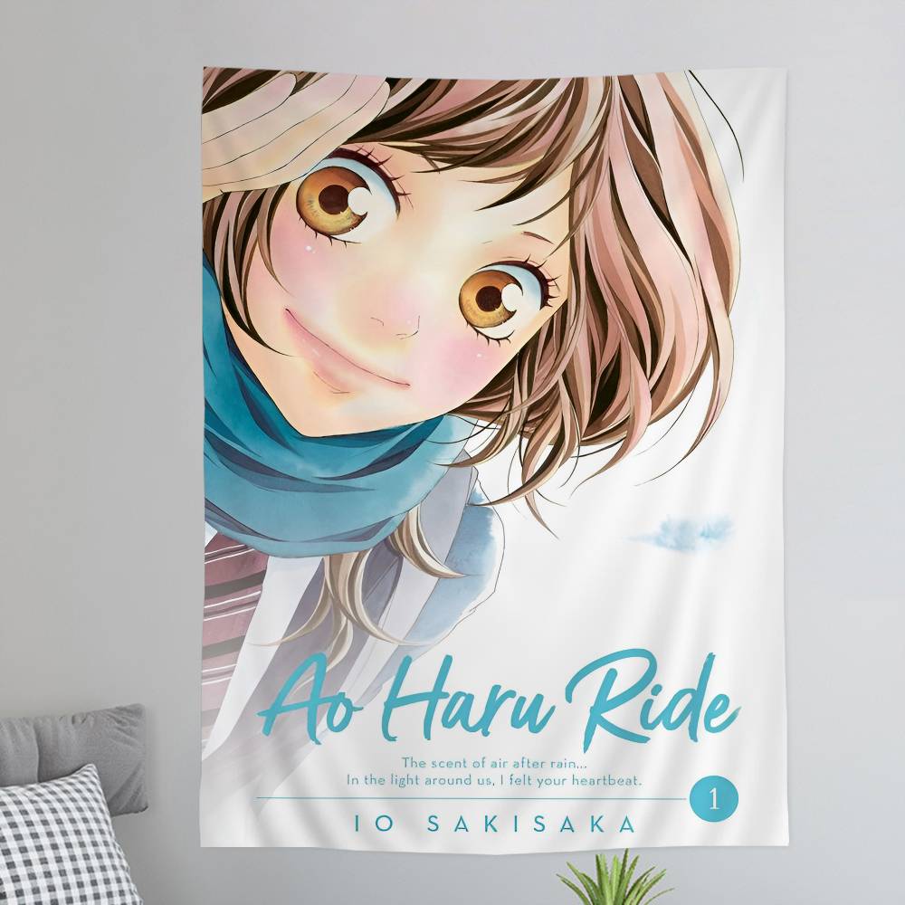 Blue Spring Ride Cartoo Chart Tapestry Art Science Fiction Room Home Decor Cheap Hippie Wall Hanging